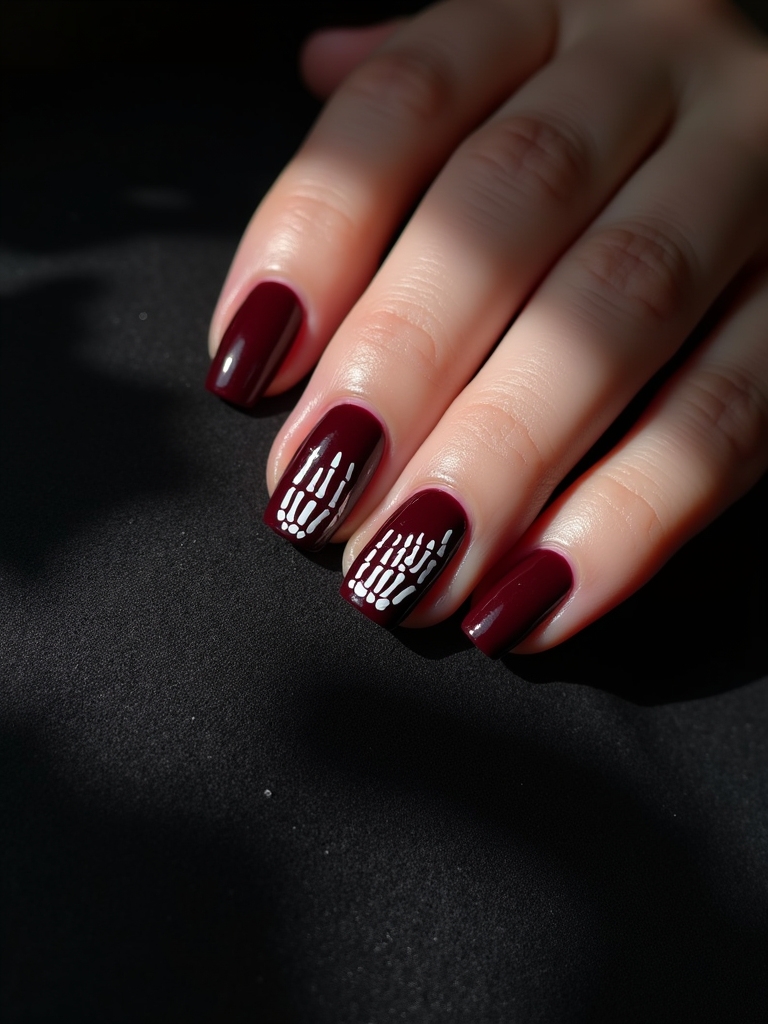 skeleton nail art ideas