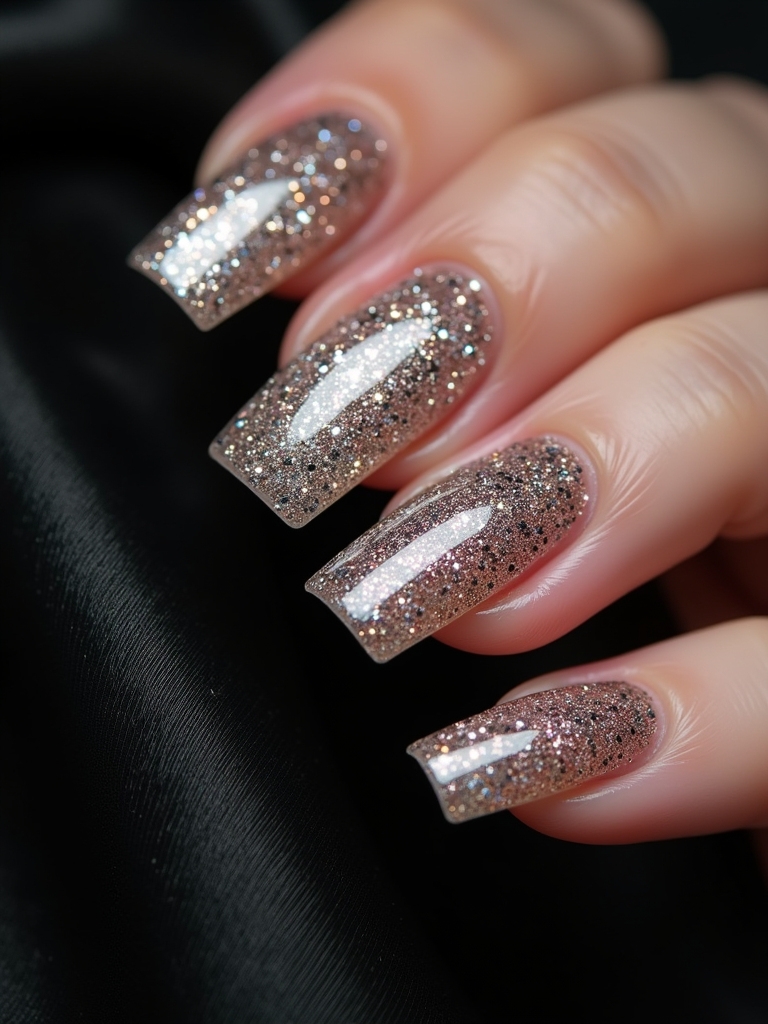 sparkly stiletto nail designs