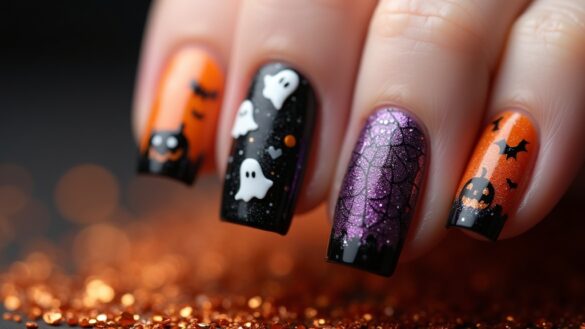 spooky season nail designs
