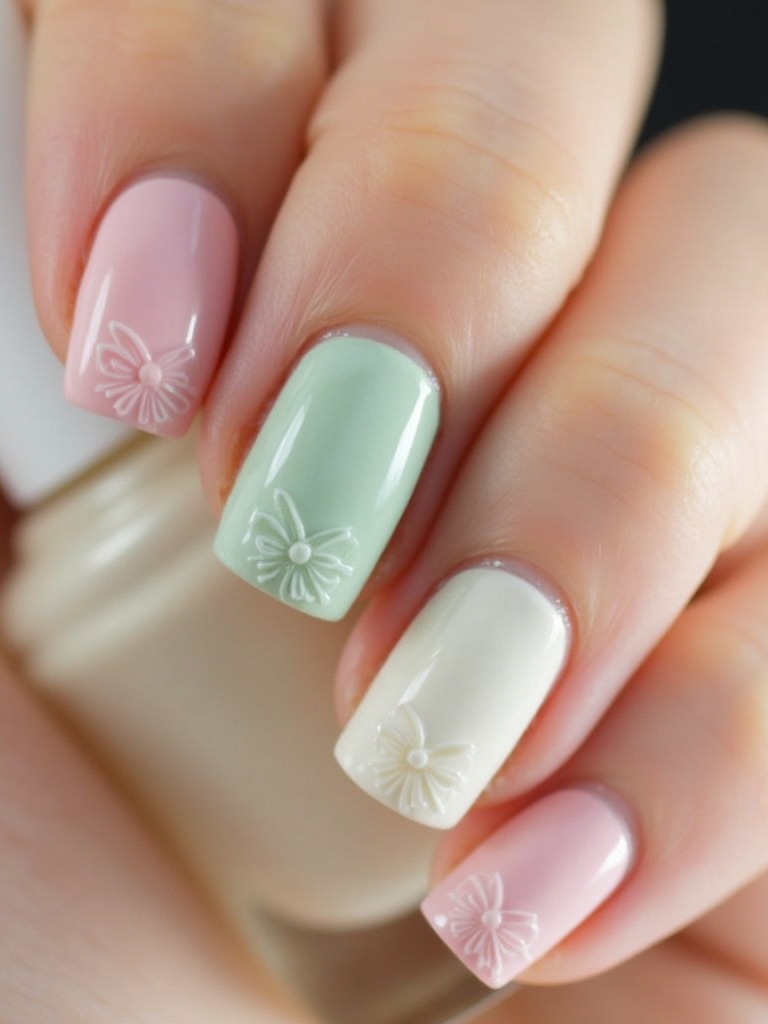 stamping bows nail art