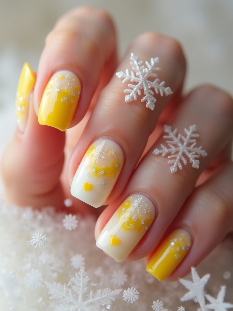 sunny winter nail art