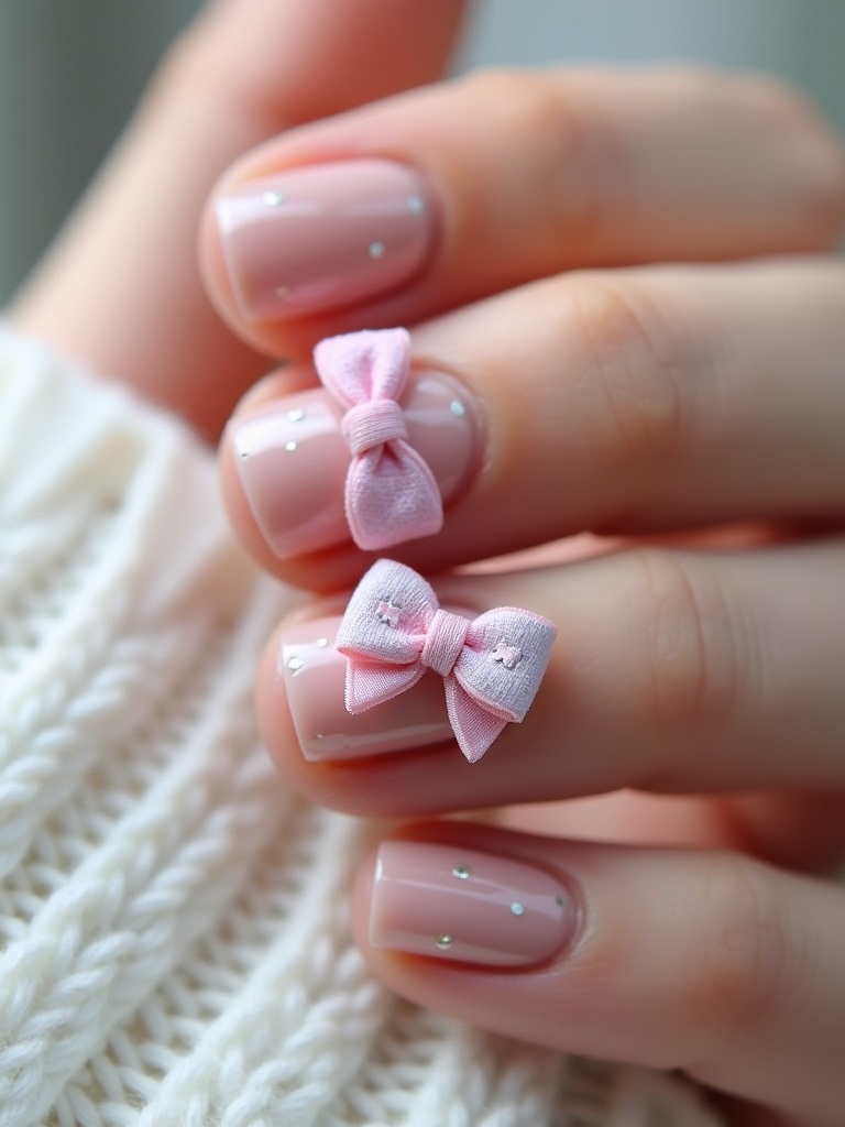 textured bow nail techniques