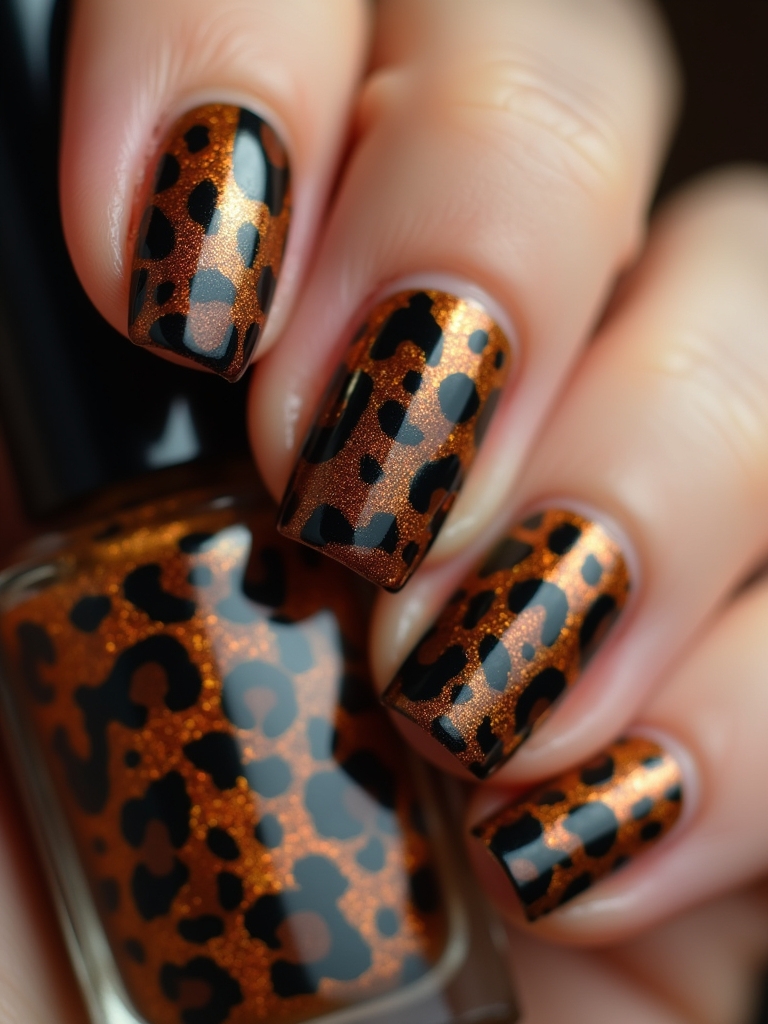 timeless chic leopard nails