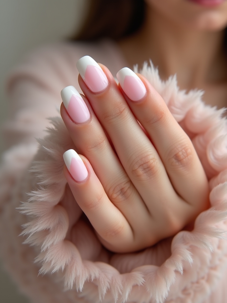 timeless elegant pink nails