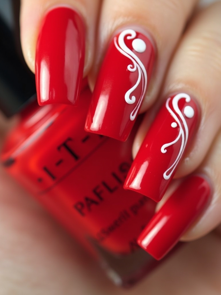 timeless red and white accents