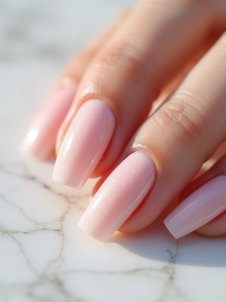 timeless white marble nails