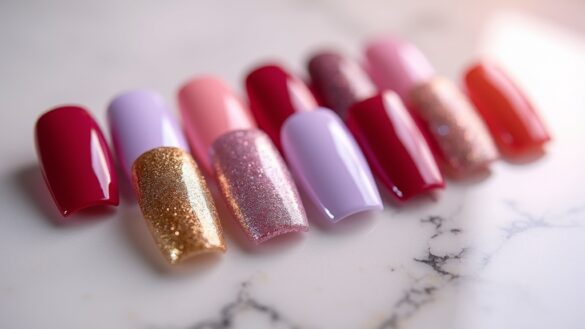 trendy short square nails