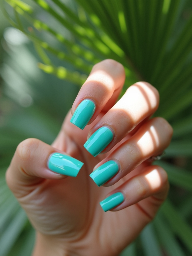 tropical palm leaf accents