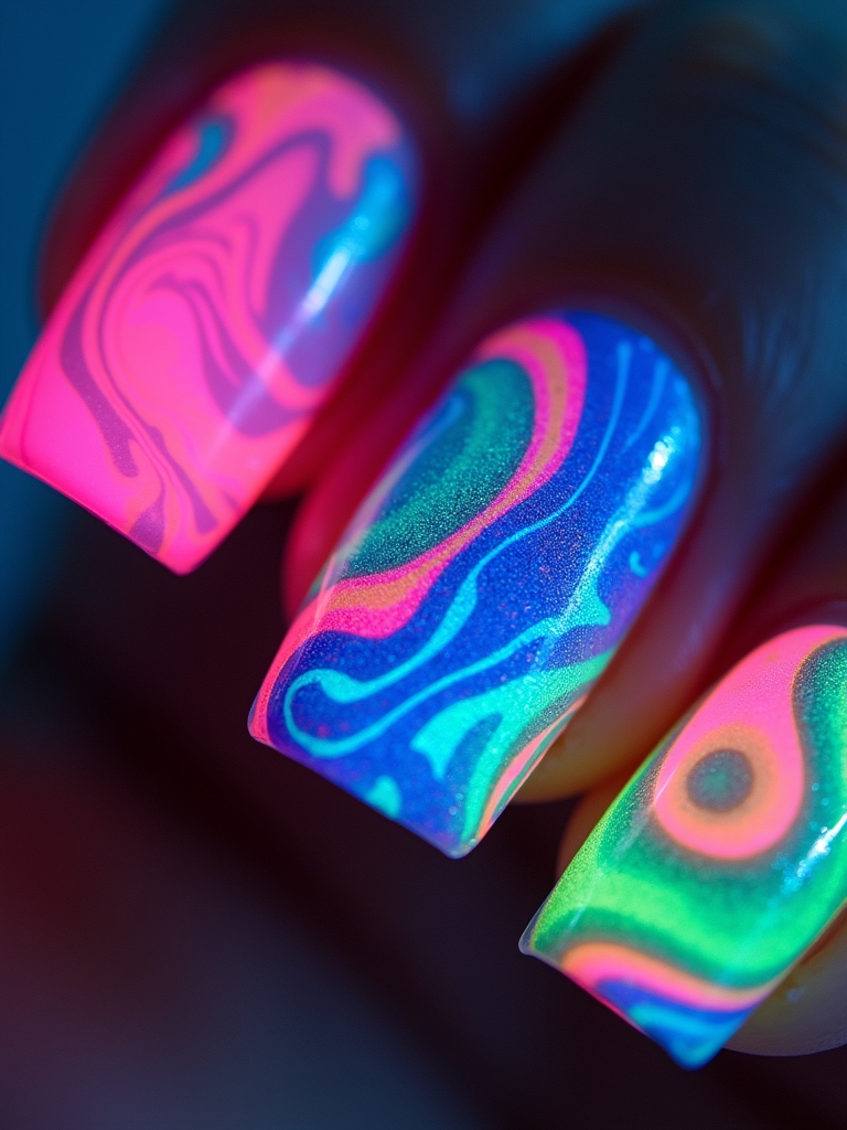 vibrant abstract neon patterns