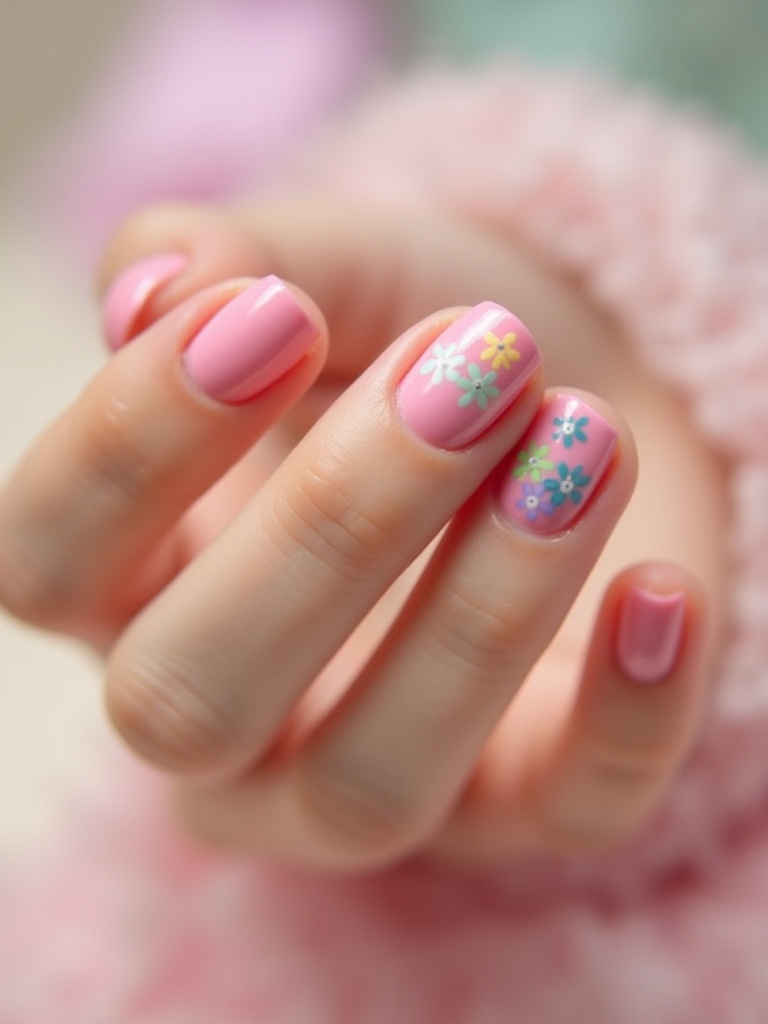 vibrant baby pink accents