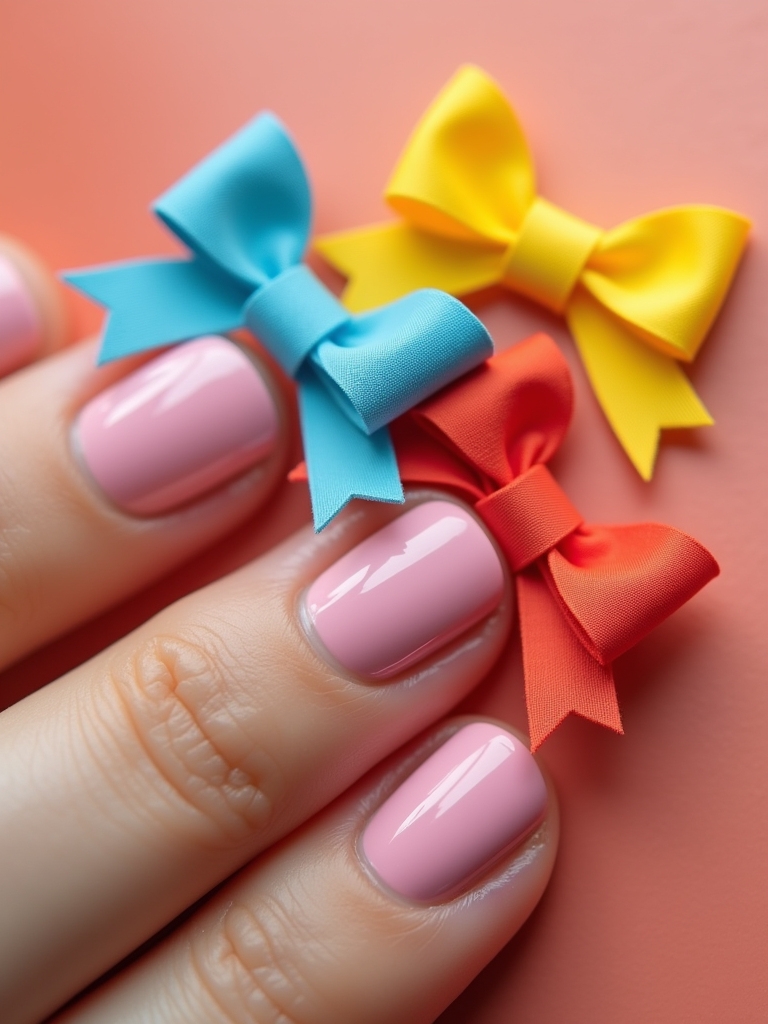 vibrant color block bows