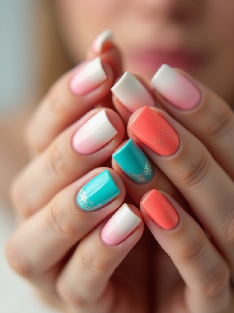 vibrant nail color combinations