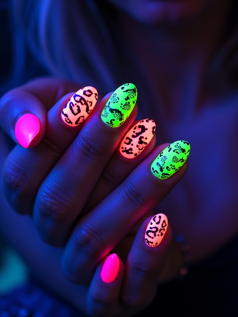 vibrant neon animal prints