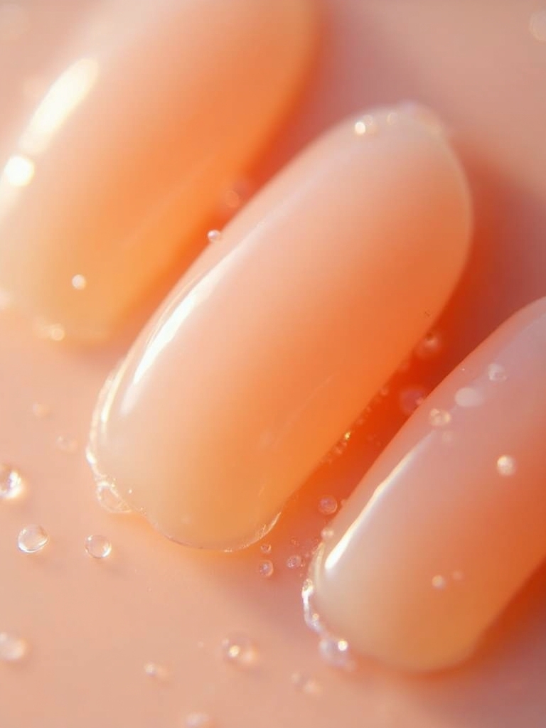 vibrant soft peach nails