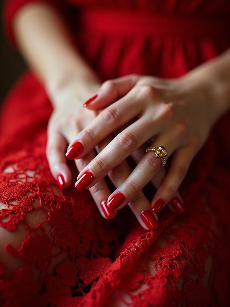 vintage cherry red elegance