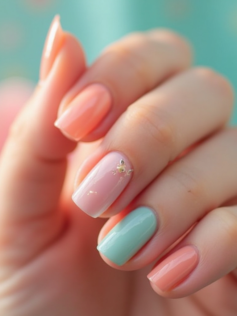 vintage playful nail art