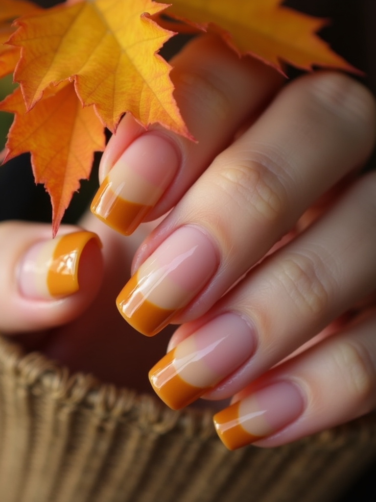 warm caramel nail elegance