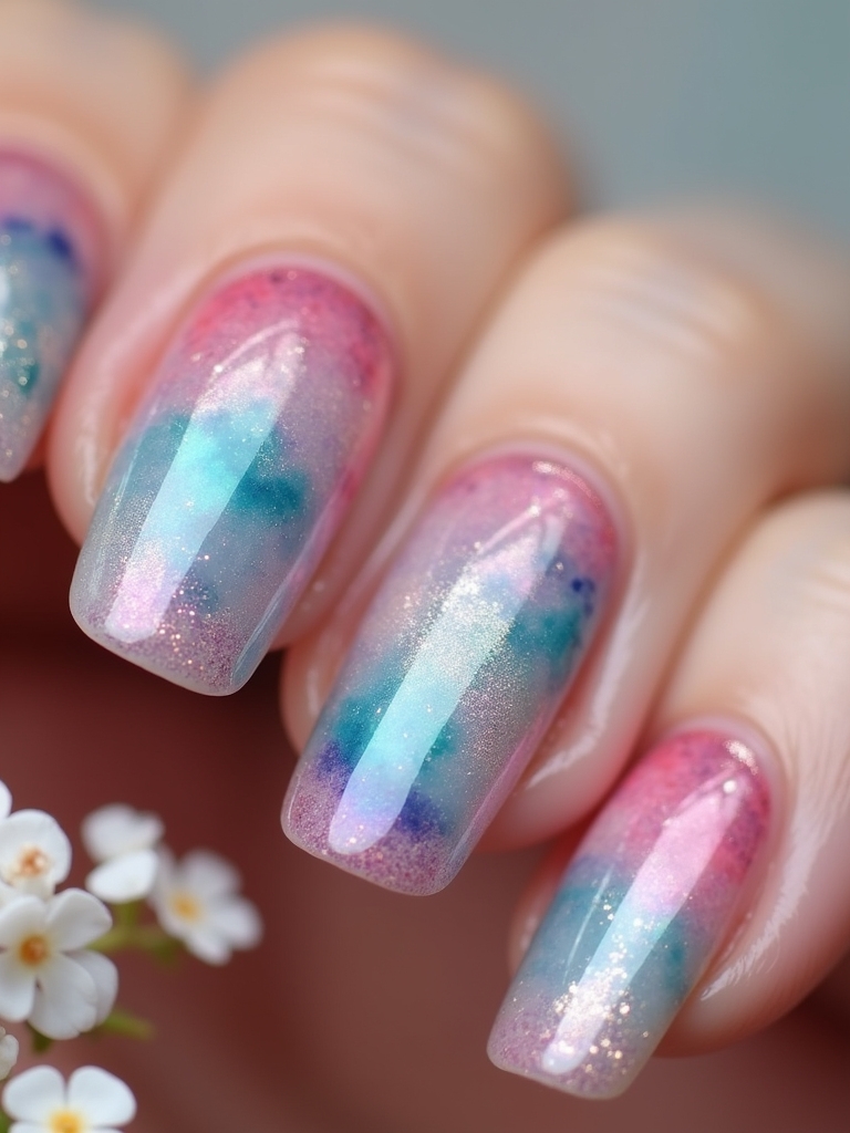 watercolor nail blending techniques