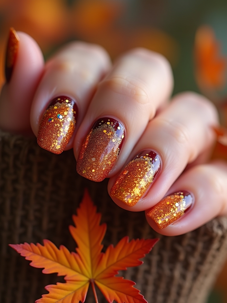 whimsical thanksgiving nail art